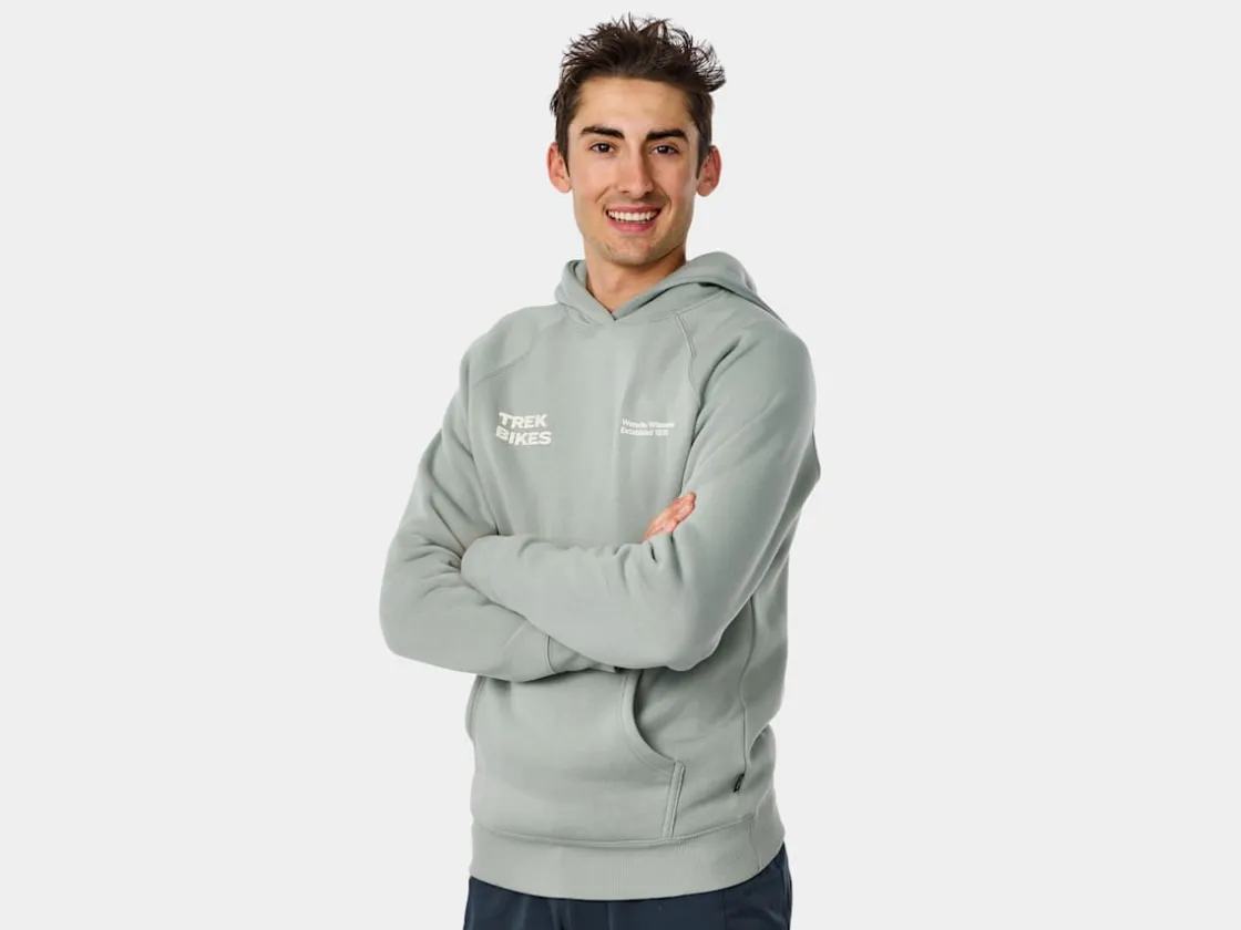 Trek Bikes Trek Right Stacked Unisex Hoodie Sage Grey New