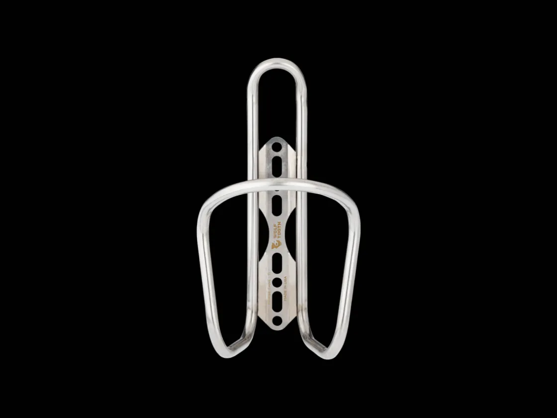 Trek Bikes Wolf Tooth Morse Titanium Water Bottle Cage Silver Sale