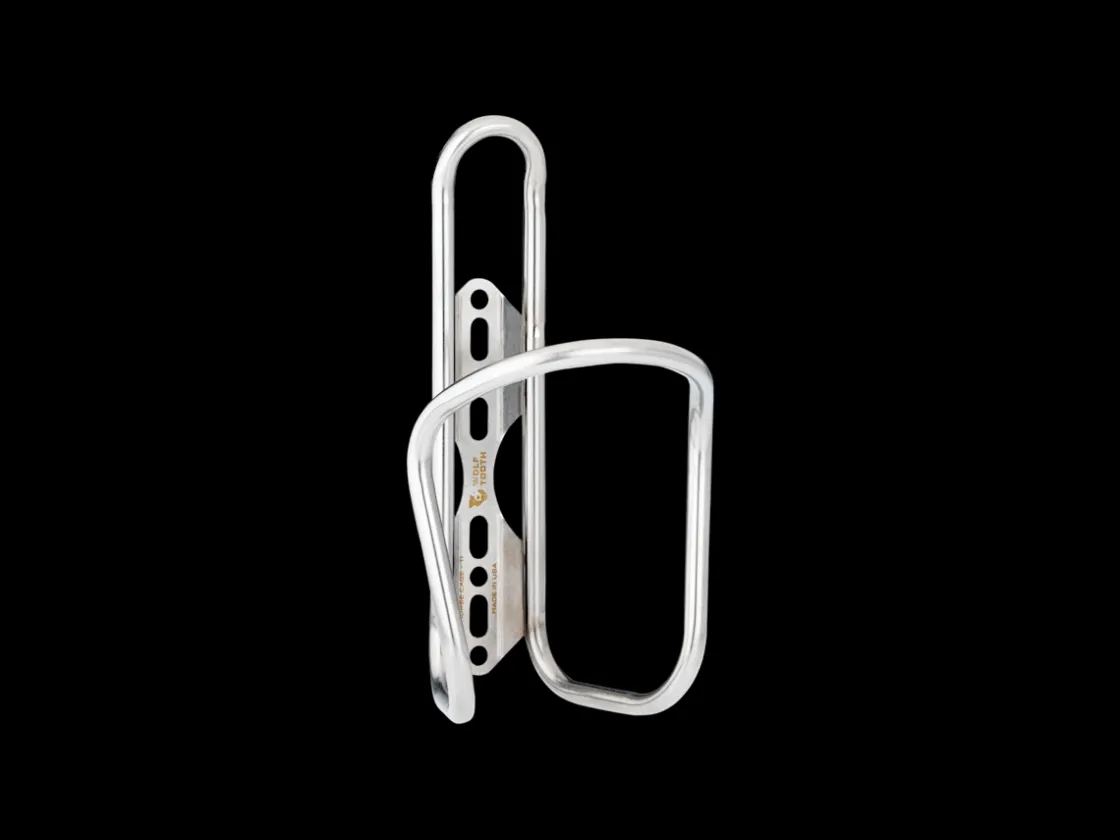 Trek Bikes Wolf Tooth Morse Titanium Water Bottle Cage Silver Sale